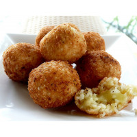 Crochete de orez cu branza si mazare Crochete de orez cu branza si mazare